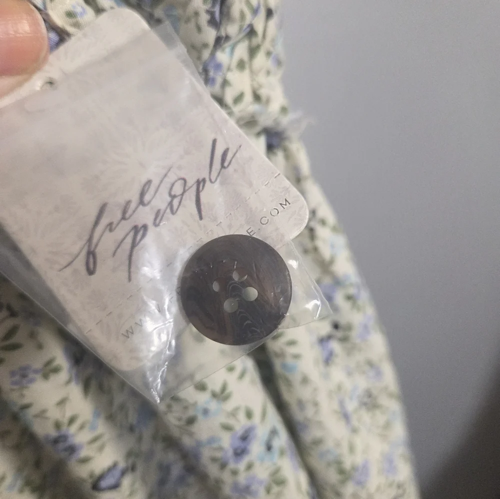 NWT Free People Petunia Cross Back Smocked Mini Dress. Size S - Picture 6 of 11